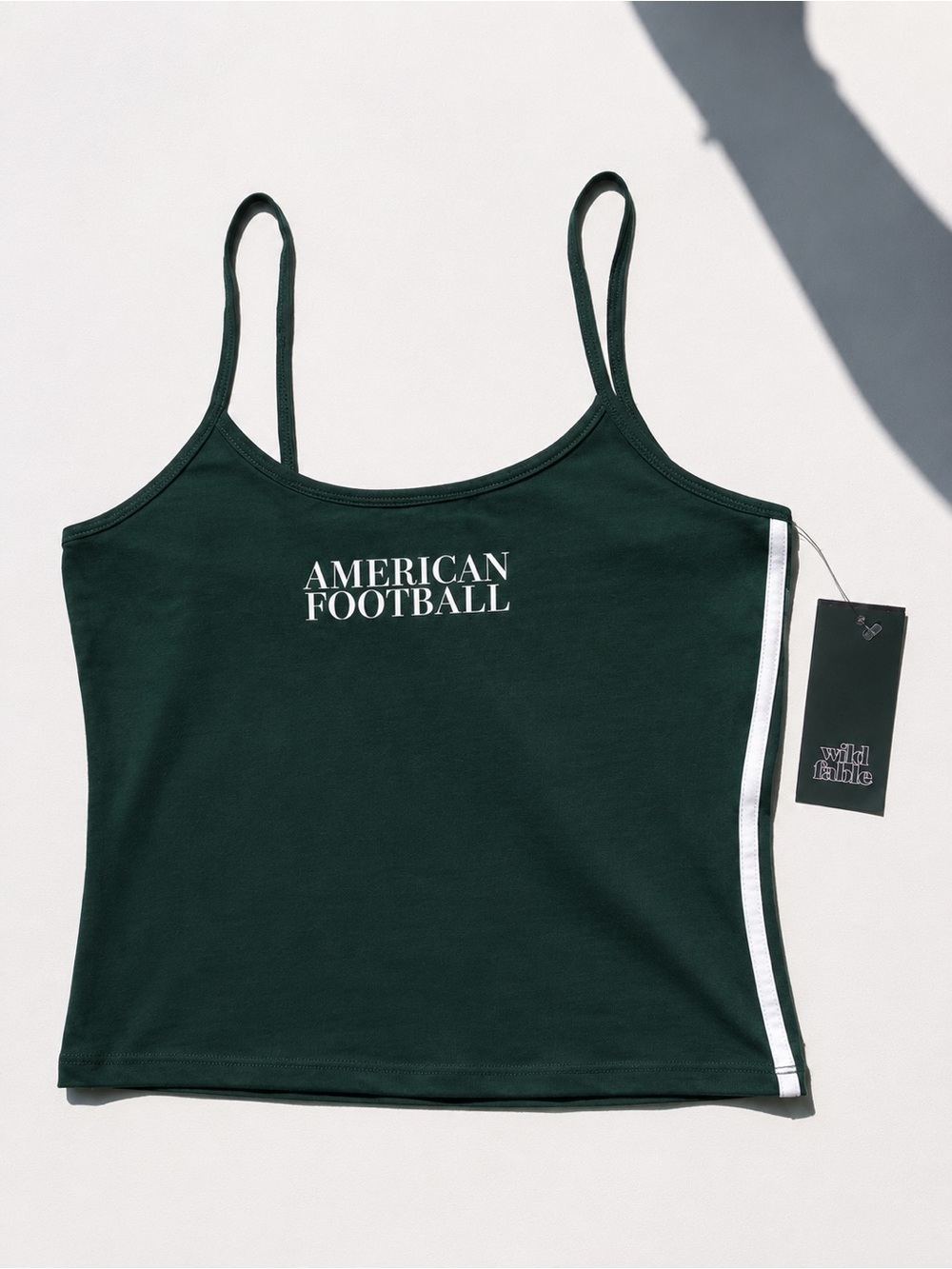 Green 'American Football' Cropped Tank Top - Wild Fable - Picture 2 of 6